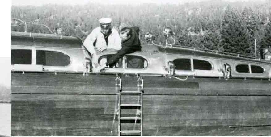 Crew on the Thunderbird's deck