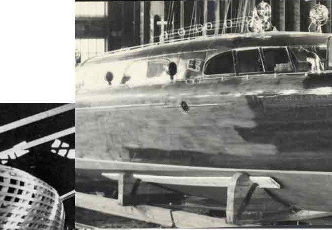 The finished hull in the Michigan workshop